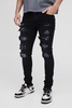 Super Skinny Bandana Rip & Repair Washed Jeans