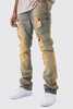 Tall Slim Flare Rigid Multi Rip & Repair Jeans