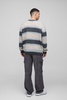 Oversized Brushed Stripe Knitted Sweater