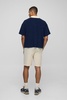 Boxy Contrast Collar Towelling V Neck Polo