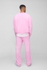 Oversized Boxy Spray Wash Ofcl Printed Sweat Tracksuit