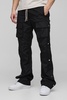 Tall Elasticated Waist Slim Flare Stacked Cargo Pants