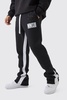 Slim Flared Stacked Fit Man Paint Splatter Flared Sweatpants