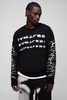 Oversized Boxy Brushed Heartless Graphic Knitted Sweater