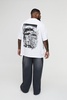 Plus Oversized Extended Neck Volcano Landscape Graphic T-shirt