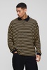 Oversized Boxy Stripe Rib Rugby Polo