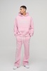 Oversized Cold Hearted Puff Print Gusset Flare Hooded Tracksuit