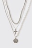 Layered Pearl Necklace With Pendants