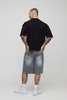 Oversized Boxy Embroidered Gothic Cross T-Shirt