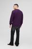 Regular Fit Cable Knit Seam and Hem Sweater
