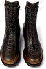 Black-brown leather boots for men