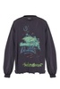 Men's Diy Imprint Cropped Long Sleeve T-shirt in Black Faded