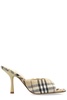 Checked Almond Toe Heeled Sandals