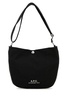 Black Fabric Small Besace Journal Crossbody Bag