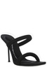 105mm Julie hotfix denim tubular sandals