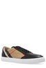 Salmond Check Leather Low-Top Sneakers