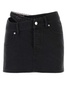 Dip Side Lace Undie Denim Skirt