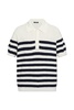 Striped Knit Polo Shirt
