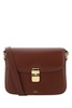 A.P.C. Women Bordeaux Leather Grace Crossbody Bag