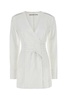 Slit Tailored Shirt Dress With Waist Tie