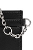 Sling Card Holder In Black And Silver
