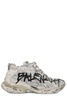 Men's Runner Graffiti Sneaker in White