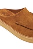Camel suede slippers