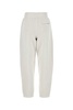 White Cotton Blend Joggers