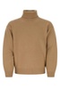 Drop-shoulder Roll-neck Knitted Jumper Sweater