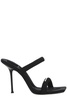 105mm Julie hotfix denim tubular sandals