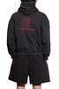 Men's Lion Club Lined Hoodie Regular Fit in Black/red