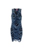 Diesel Short M-White Dress With Worn Effect