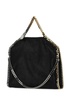 Stella Mccartney Women Black Shaggy Deer Falabella Fold Over Handbag