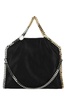 Stella Mccartney Women Black Shaggy Deer Falabella Fold Over Handbag