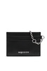 Sling Card Holder In Black And Silver