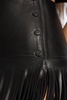 Alaia Leather skirt with fringes