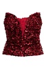 Self Portrait Sequin off-shoulder top
