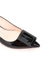 Virgule leather slingback pumps