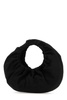 Black fabric Crescent small handbag