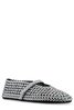 Suede Glass-Embellished Ballet Flats