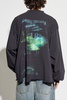 Men's Diy Imprint Cropped Long Sleeve T-shirt in Black Faded