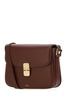 A.P.C. Women Bordeaux Leather Grace Crossbody Bag