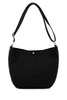 Black Fabric Small Besace Journal Crossbody Bag