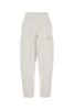 White Cotton Blend Joggers