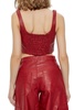 ADIDAS Originals Faux leather top