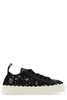 chloe lauren lace & leather sneaker
