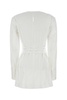 Slit Tailored Shirt Dress With Waist Tie