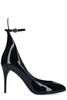 Patent Ankle-Strap Stiletto Pumps