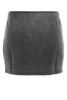Dark grey cotton mini skirt