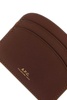 Brown leather Demi-Lune card holder